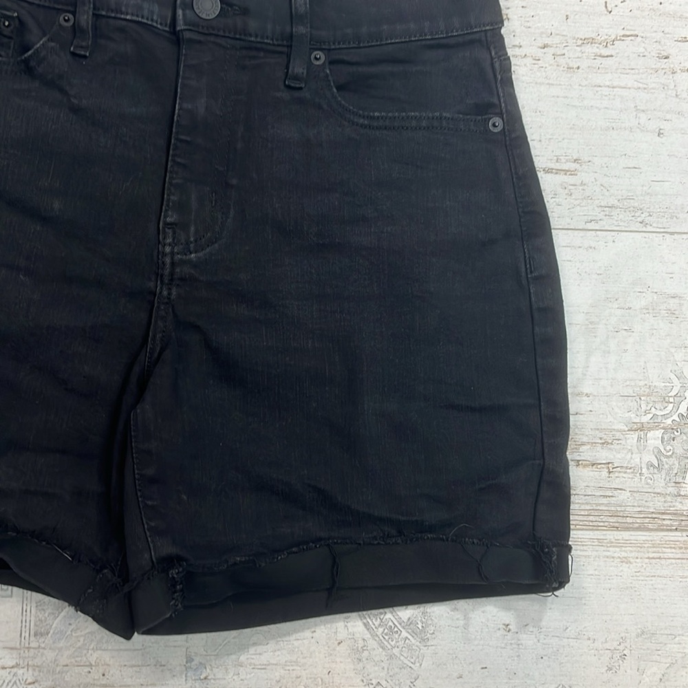 Calvin Klein Women's High Rise Black Denim Shorts Size 6 - Picture 3 of 9